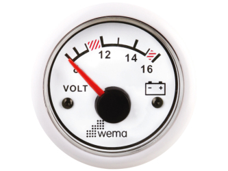 Wema Anzeige Voltmeter 12V weiß 21352003